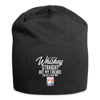 LGBT fier allié J’aime mon whisky hétéro gay - Bonnet en jersey - noir - Devant