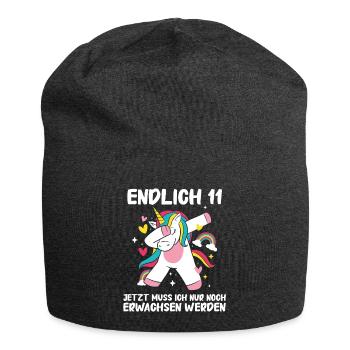 Geschenk 11 Jahre Geburtstagskind - Jersey-Beanie - Anthrazit - Vorne