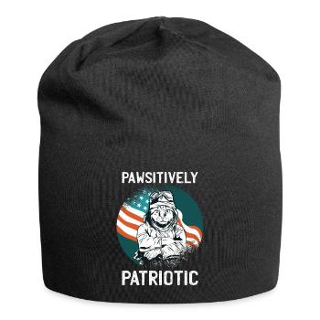 Pawsitively Patriotic Cat 4th of July - Jersey Beanie - black - Front