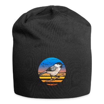 Observation des oiseaux mésanges - Bonnet en jersey - noir - Devant