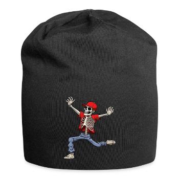 Tanzendes Skelett Hip-Hop - Jersey-Beanie - Schwarz - Vorne