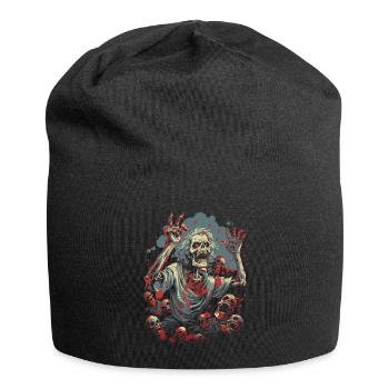 Angsteinflößender Halloween-Zombie - Untote Horde - Jersey-Beanie - Schwarz - Vorne