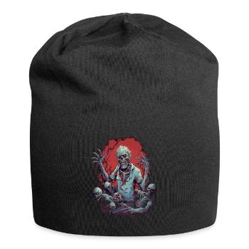 Halloween shocker zombie with his undead horde - Jersey Beanie - black - Front