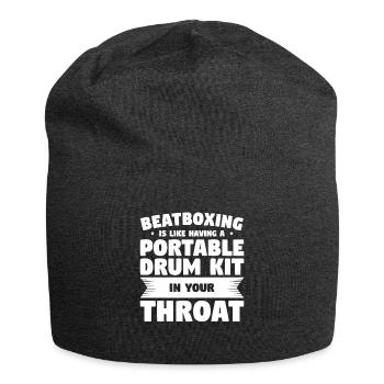 Beatboxing Is Like Having A Portable Drum Kit In - Jersey Beanie - charcoal grey - Front
