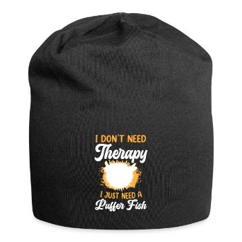 Brauche nur meinen Kugelfisch Riesenkugelfisch - Jersey-Beanie - Schwarz - Vorne