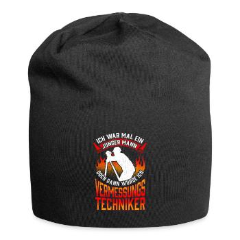 Vermessungstechniker war mal jung Vermesser - Jersey-Beanie - Schwarz - Vorne