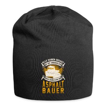 Asphaltbauer unmöglich Straßenbauer - Jersey-Beanie - Schwarz - Vorne