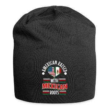 American raised with Mexican roots - Jersey-Beanie - Schwarz - Vorne