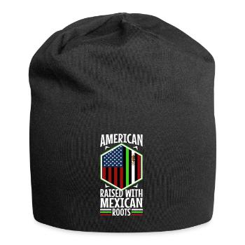 American raised with Mexican roots - Jersey-Beanie - Schwarz - Vorne