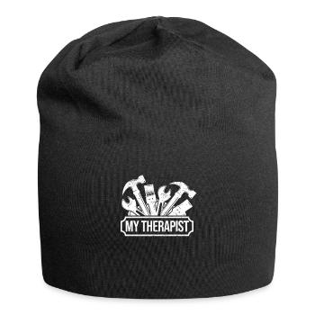 Mein Therapeut Mechaniker Reparateur Reparatur - Jersey-Beanie - Schwarz - Vorne
