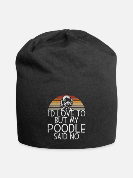 Poodle Gifts - Jersey-Beanie - Schwarz