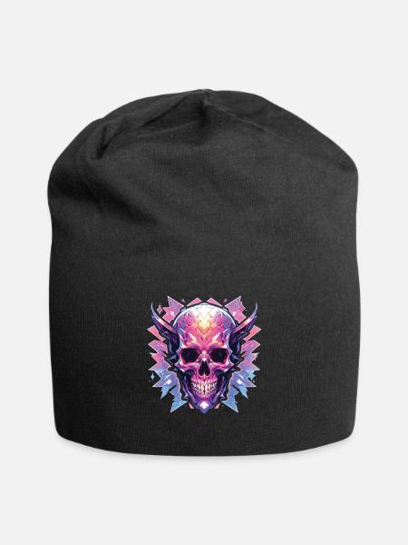 Skull Skull Pirate Skull Skulls Fantasy - Bonnet en jersey - noir