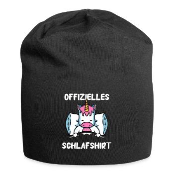 Einhorn Einhörner Fabelwesen Mystisch - Jersey-Beanie - Schwarz - Vorne