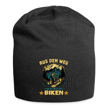 Aus dem Weg - ich muss Biken Fahrrad fahren Spruch - Jersey-Beanie - Schwarz - Vorne