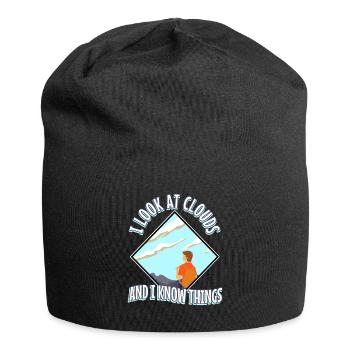 I Look At Clouds And I Know Things - Jersey Beanie - black - Front