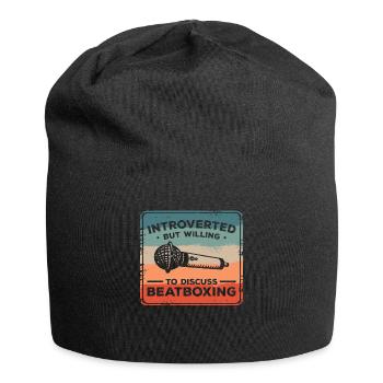 Introverted But Willing To Discuss Beatboxing - Jersey Beanie - black - Front