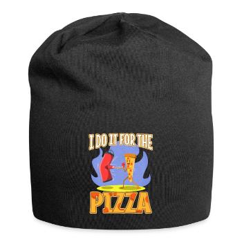 I do it for the Pizza - Jersey Beanie - black - Front