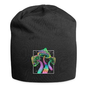 Festival des champignons psychédéliques EDM Musique - Bonnet en jersey - noir - Devant