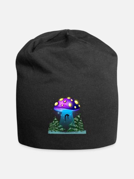 Psychedelic Fungi Festival EDM Musik Ufo - Jersey-Beanie - Schwarz
