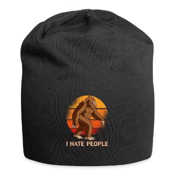 Je déteste les gens Bigfoot - Bonnet en jersey - noir - Devant