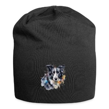 Border Collie - Jersey Beanie - black - Front