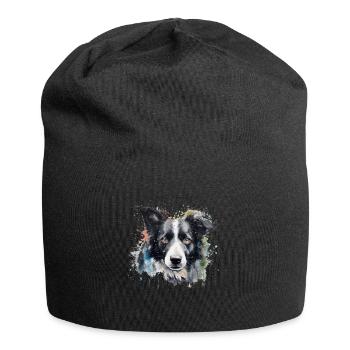 Border Collie - Jersey Beanie - black - Front