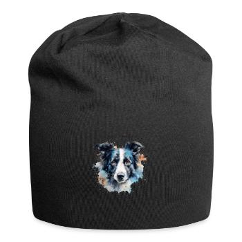 Border Collie - Jersey Beanie - black - Front