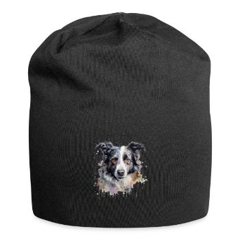 Border Collie - Jersey Beanie - black - Front