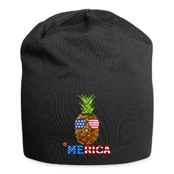4 juillet Pineapple America - Bonnet en jersey - noir - Devant