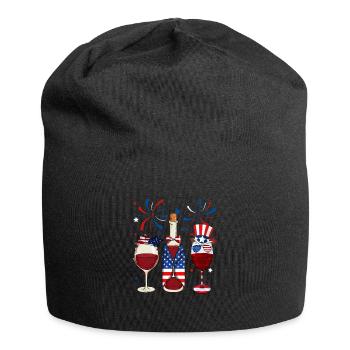 July 4th Wine Party America - Jersey Beanie - black - Front
