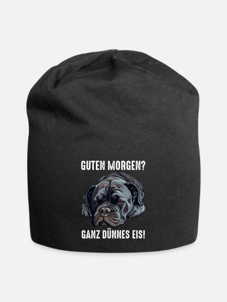 Cane Corso Italiano Hund - Jersey-Beanie - Schwarz