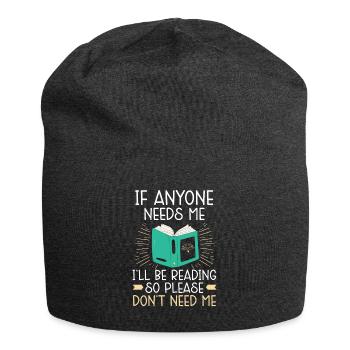 Mein Wochenende ist ausgebucht Bücher lesen Bücher - Jersey-Beanie - Anthrazit - Vorne