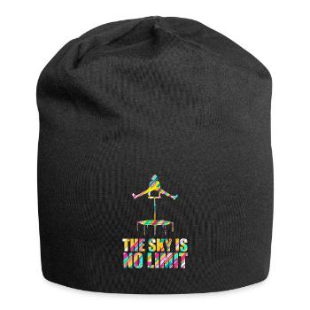 The Sky is No Limit Trampoline - Jersey Beanie - black - Front