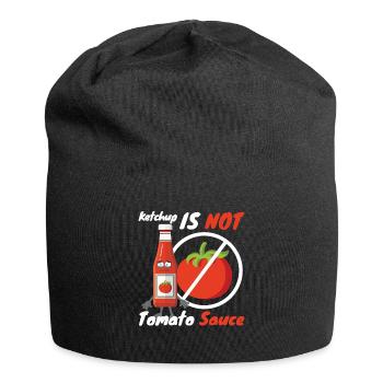 Le ketchup n’est pas de la sauce tomate Italie - Bonnet en jersey - noir - Devant