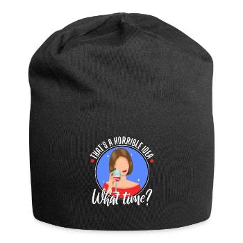 That's a horrible idea what time - Jersey Beanie - black - Front