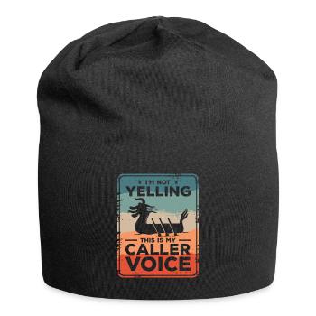 I'm Not Yelling This Is My Caller Voice Dragon - Jersey Beanie - black - Front