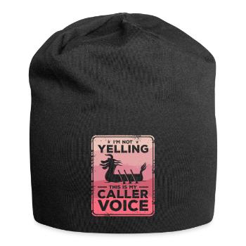 I'm Not Yelling This Is My Caller Voice Dragon - Jersey Beanie - black - Front