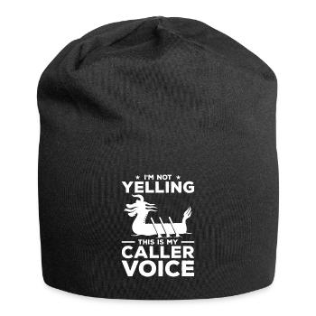 I'm Not Yelling This Is My Caller Voice Dragon - Jersey Beanie - black - Front