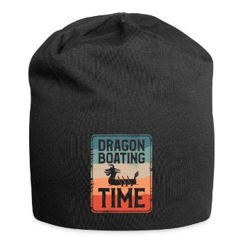 Drachenbootfahren Zeit Boot Paddeln Rudern - Jersey-Beanie - Schwarz - Vorne