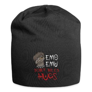 Emo Boy Emo Girl Emu Bird Emocore Punk Aesthetics - Jersey Beanie - black - Front