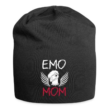 Emo Girl Emu Bird Emocore Punk Aesthetics Goth - Jersey Beanie - black - Front