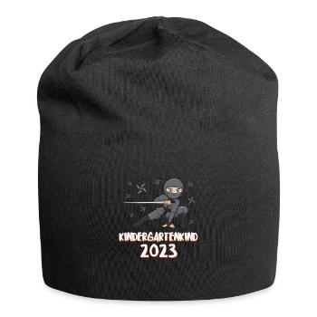 Kindergartenkind 2023 - Jersey-Beanie - Schwarz - Vorne