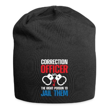 Correction Officer The Right Person To Jail Them - Jersey-Beanie - Schwarz - Vorne