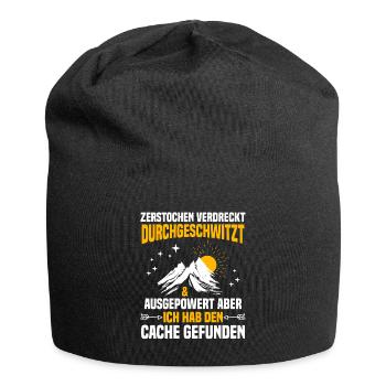 Geocacher Ich hab den Cache gefunden Geocache - Jersey-Beanie - Schwarz - Vorne