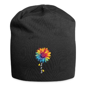 Rainbow Sunflower LGBT Community Pride Transgenre - Bonnet en jersey - noir - Devant