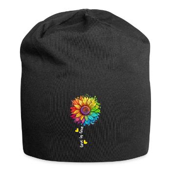 Rainbow Sunflower LGBTQ Lover Pride Community Pun - Bonnet en jersey - noir - Devant