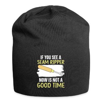 If you see a seam ripper, there is no g - Jersey Beanie - black - Front