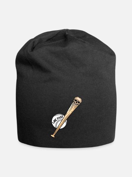 Baseball-Schädel Baseball Skull - Jersey-Beanie - Schwarz