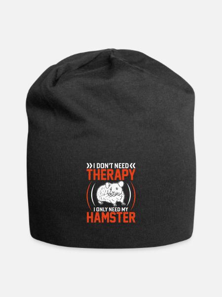 Hamster Pet Owner Animal Boys Girls Cute Hamster - Jersey Beanie - black