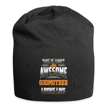 This Is What An Awesome Godmother Looks Like - Jersey Beanie - black - Front